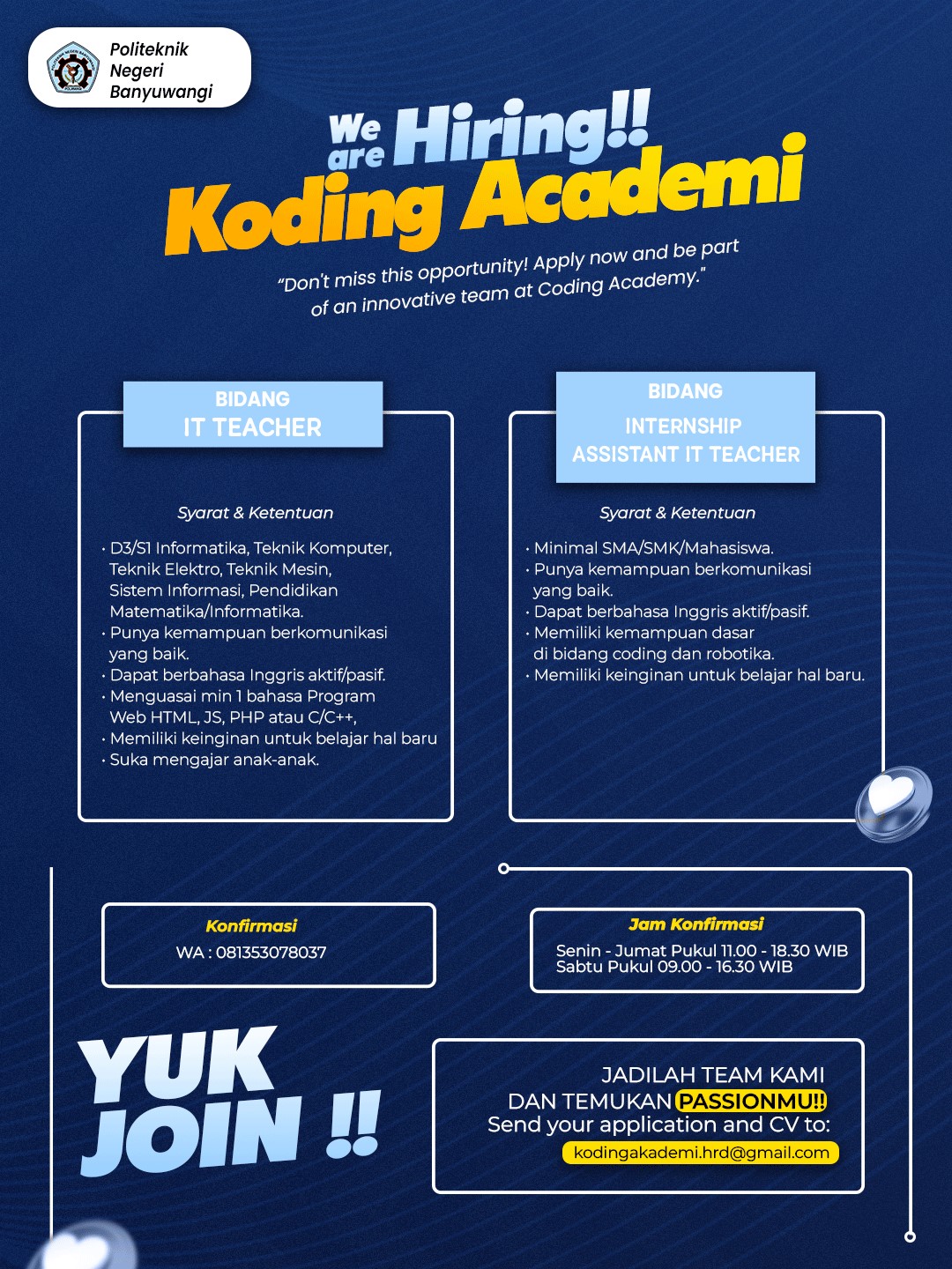 Koding Akademi Hiring